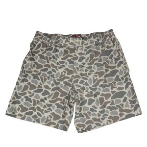 Burlebo Everyday Shorts Mens Large 7” Classic Deer Camo Performance Casual